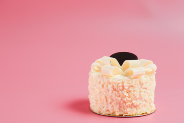 Birthday Cake On Color For The Background