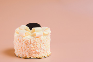 Birthday Cake On Color For The Background