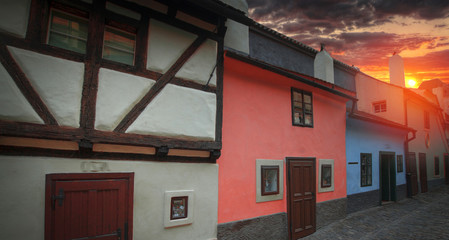 beautiful old streets of Prague.