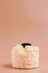 Birthday Cake On Color For The Background