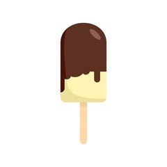 Eskimo ice cream icon. Flat illustration of eskimo ice cream vector icon for web isolated on white