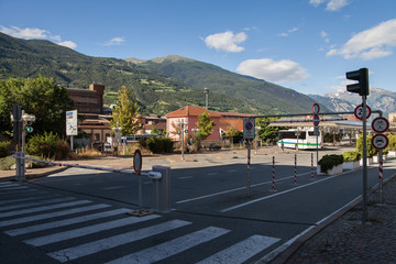 Fototapeta na wymiar View to the bus station.