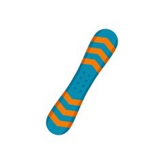 Snowboard icon. Flat illustration of snowboard vector icon for web isolated on white