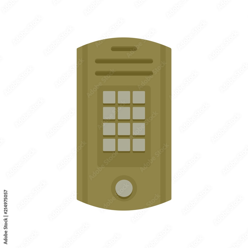 Poster intercom icon. flat illustration of intercom vector icon for web isolated on white