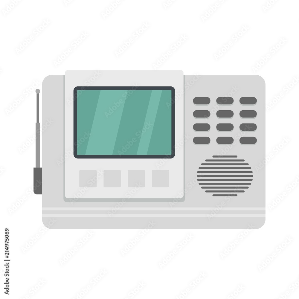 Poster house intercom icon. flat illustration of house intercom vector icon for web isolated on white