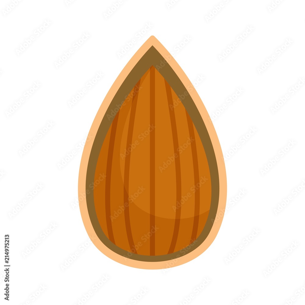 Poster almond in shell icon. flat illustration of almond in shell vector icon for web isolated on white