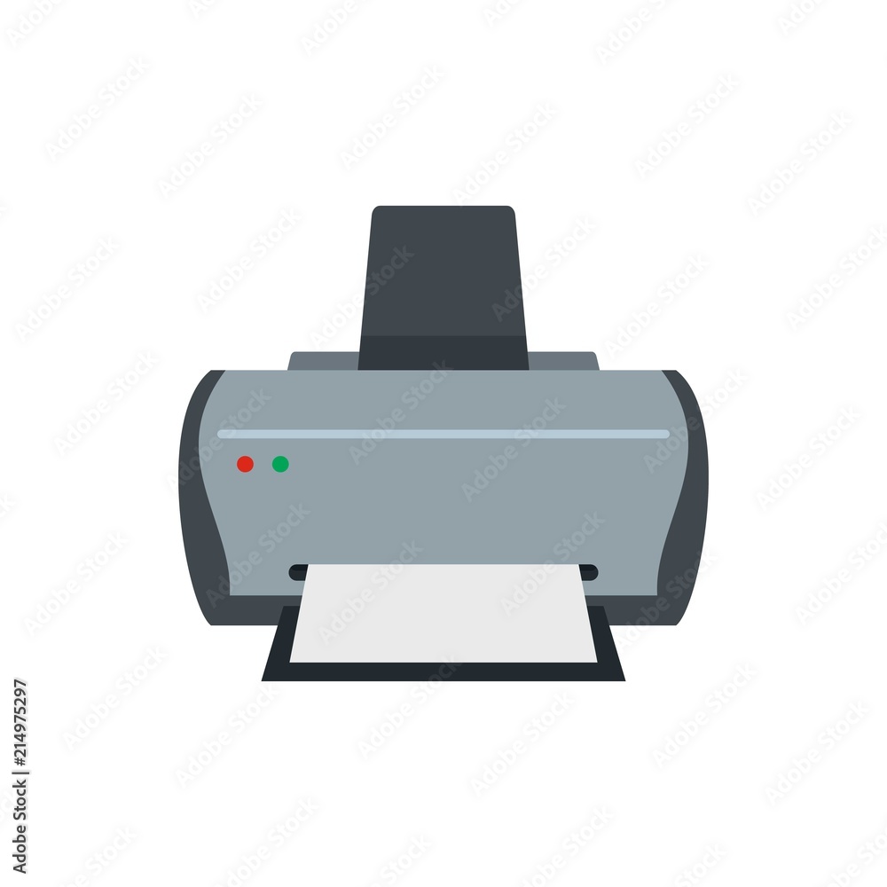 Poster simple printer icon. flat illustration of simple printer vector icon for web isolated on white