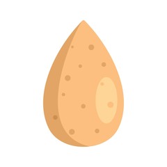 Clean almond icon. Flat illustration of clean almond vector icon for web isolated on white