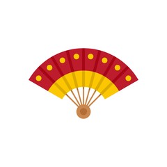 Hand fan icon. Flat illustration of hand fan vector icon for web isolated on white