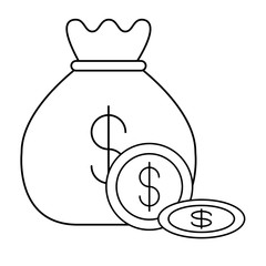money sack design