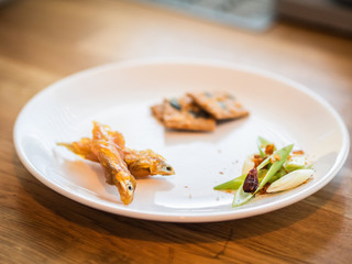 plate with fish  for dogs