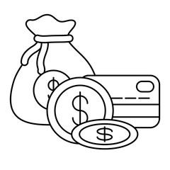 money sack design