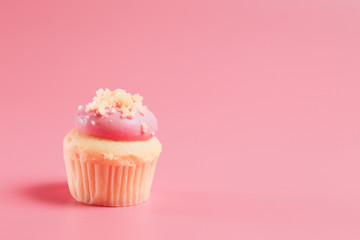 Birthday Cake On Color For The Background