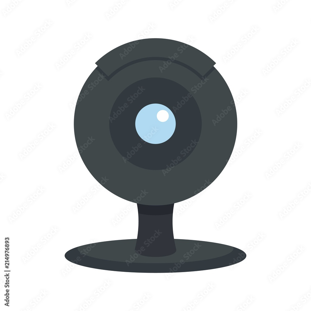 Poster web camera icon. flat illustration of web camera vector icon for web isolated on white