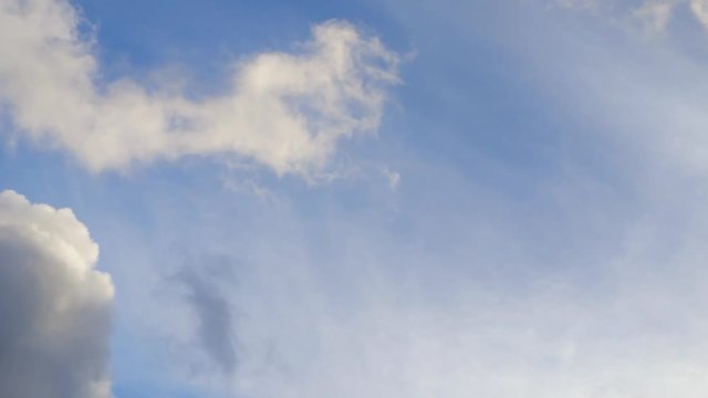 Sequence of four time lapse shots of fast moving clouds - ProRes