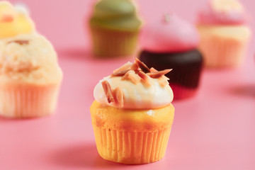 Birthday Cake On Color For The Background