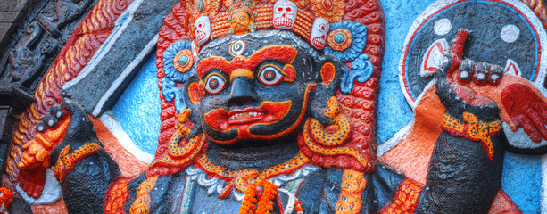Kali statue in Kathmandu - obrazy, fototapety, plakaty