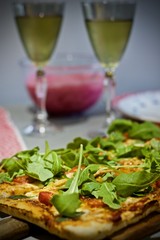 Vegetarian homemade pizza