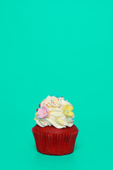 Birthday Cake On Color For Background