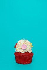 Birthday Cake On Color For Background