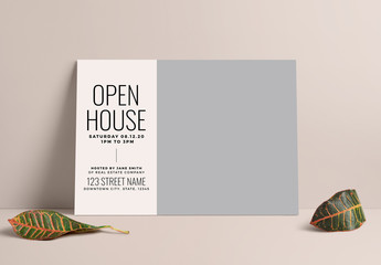Real Estate Open House Postcard Layout