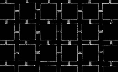 Details of old metal fence