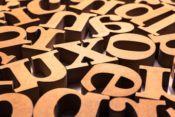 Abstract Wooden Alphabet