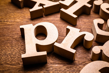 PR (Public Relations) Wood Letters