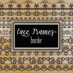 Elegant Lace Borders Frames laser cut