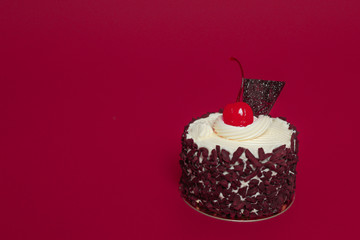 Birthday Cake On Color For Background