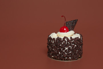 Birthday Cake On Color For Background