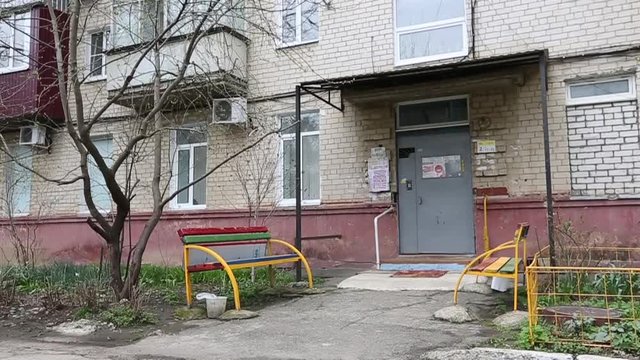 facade of a soviet five-storey building
