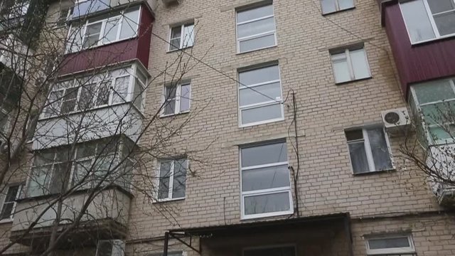 facade of a soviet five-storey building