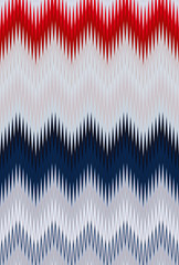 Chevron zigzag wave pattern abstract art background Color USA flag