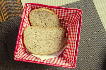 Cut bread in bread box