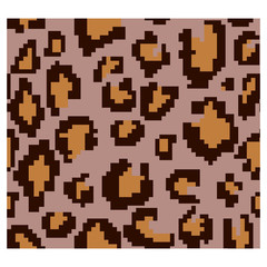 Fashionable animal leopard pixel seamless pattern print