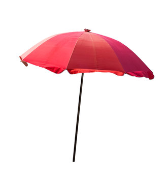 Beach Umbrella On A White Background