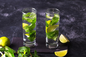 Mojito refreshing cocktail,  alcohol drink 