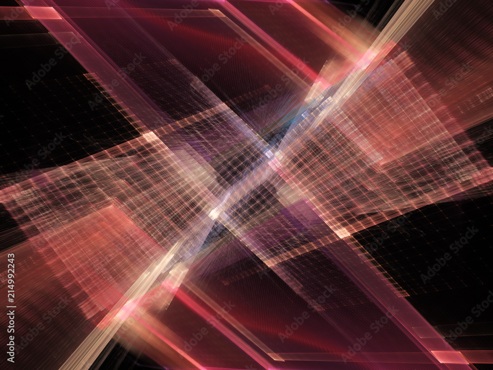 Poster abstract background element. fractal graphics 3d illustration. symmetric composition of repeating gr
