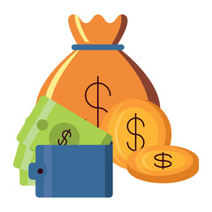 wallet with money design