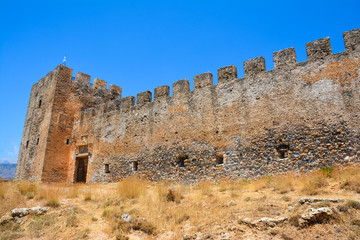 The fortress of Frangokastello in Crete	