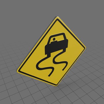 Road warning sign