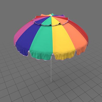 Multicolor beach umbrella