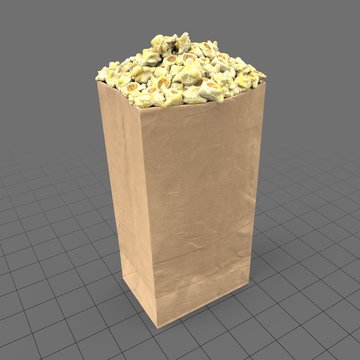 Square popcorn bag