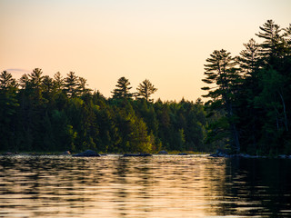 Sunset on Water, Forest River, Penobscot River, Maine