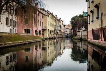 Reflections on a canal in Treviso