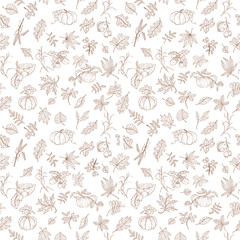Assortment autumn seamless pattern