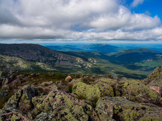 Fototapeta na wymiar Mountain Vista, Summit View, Baxter State Park, Katahdin Maine