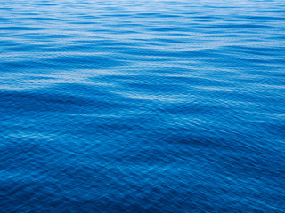 Fototapeta na wymiar Blue Ocean, Sea, Full Frame Water Waves Ripples