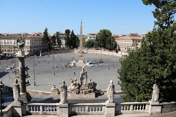View to the Piazza del Popolo in Rome, Italy  © ClaraNila